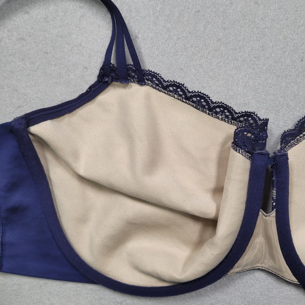 Soma Enticing Lift Balconet Bra 38DDD Navy Blue Lace Underwire 0918 - Picture 13 of 13